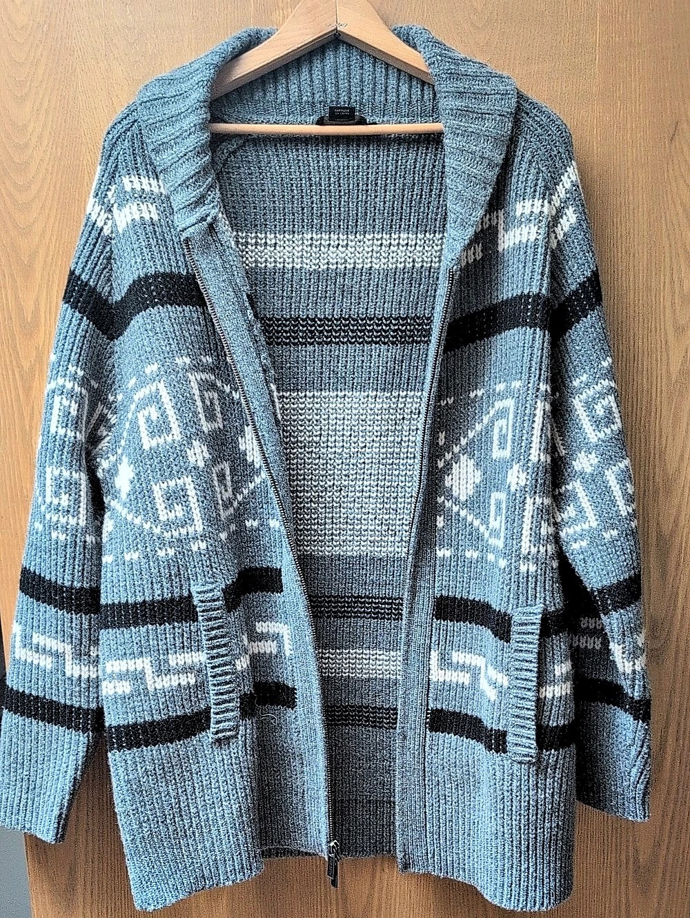 Pendleton Southwestern Aztec Open Front Knit Cardigan Sweater L